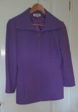 Never Worn, Stunning Deep Lilac George Rech Zipped Jacket - Size 40