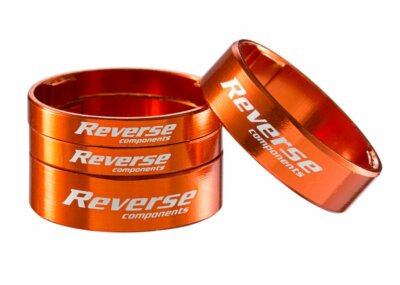 Reverse, Vorbauerhöhung, Superlight Spacer Alu, SET 2x5mm, 2x10mm, orange