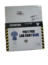 Disposable Poly Pro Lab Coat Blue case of 30 2XL New Open Box
