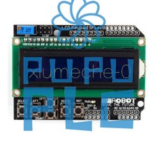 1602 LCD Board Keypad Shield Blue Backlight For Arduino Duemilanove Robot NEW