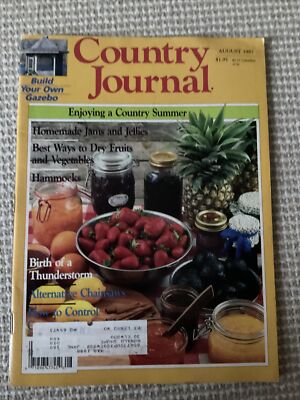 Country Journal August 1987 Summer Jams Jellies Food Drying Homestead Recipes