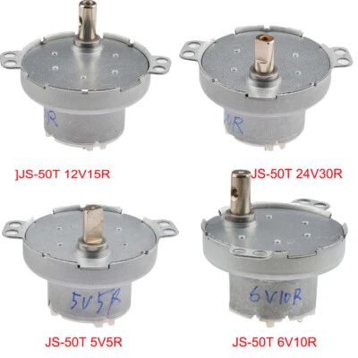 JS-50T DC5/6/12/24V 30RPM Slow Speed Large Torque Power Metal Gearbox Gear Motor