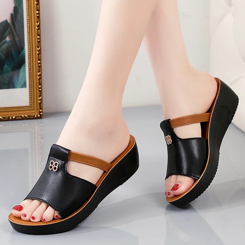 2025 Summer Women Wedge Sandals Premium Orthopedic Open Toe Sandals Vintage - 第 8/20 張圖片