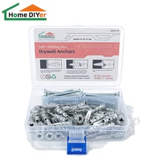Home DIYer Zinc Self-Drilling Drywall Anchors with Screws Set Heavy Duty