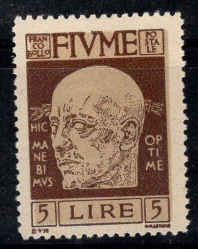 Fiume 1920 Sass. 125 Nuovo * MH 100% D'Annunzio, 5 l - Afbeelding 1 van 1