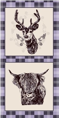 Mauve Highland Scottish Tartan 100% Cotton craft & quilting fabric 45" M678 - Picture 4 of 16