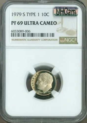 1979 S ROOSEVELT DIME NGC PROOF PF69 TYPE 1 MAC UHCAM MINT QUALITY✔️