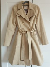 Ted Baker Honey Beige Molson Cotton Flared Mac Trench Coat Uk 8, Tb 1 (worn Once