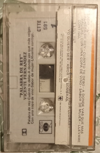 VICENTE FERNANDEZ - PALABRA DE REY - 1970 MEXICAN TAPE ALBUM, RANCHERAS - Picture 2 of 4