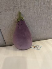 Jellycat I Am Vivacious Aubergine Egg Plant Fruit Vegetable Soft Plush Toy New 