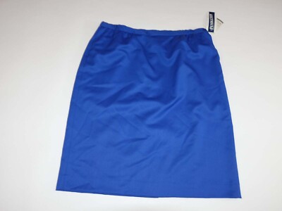 Pendleton Women's Midi Pencil Skirt Size 20W NWT Blue 100% Wool Mid Calf 20