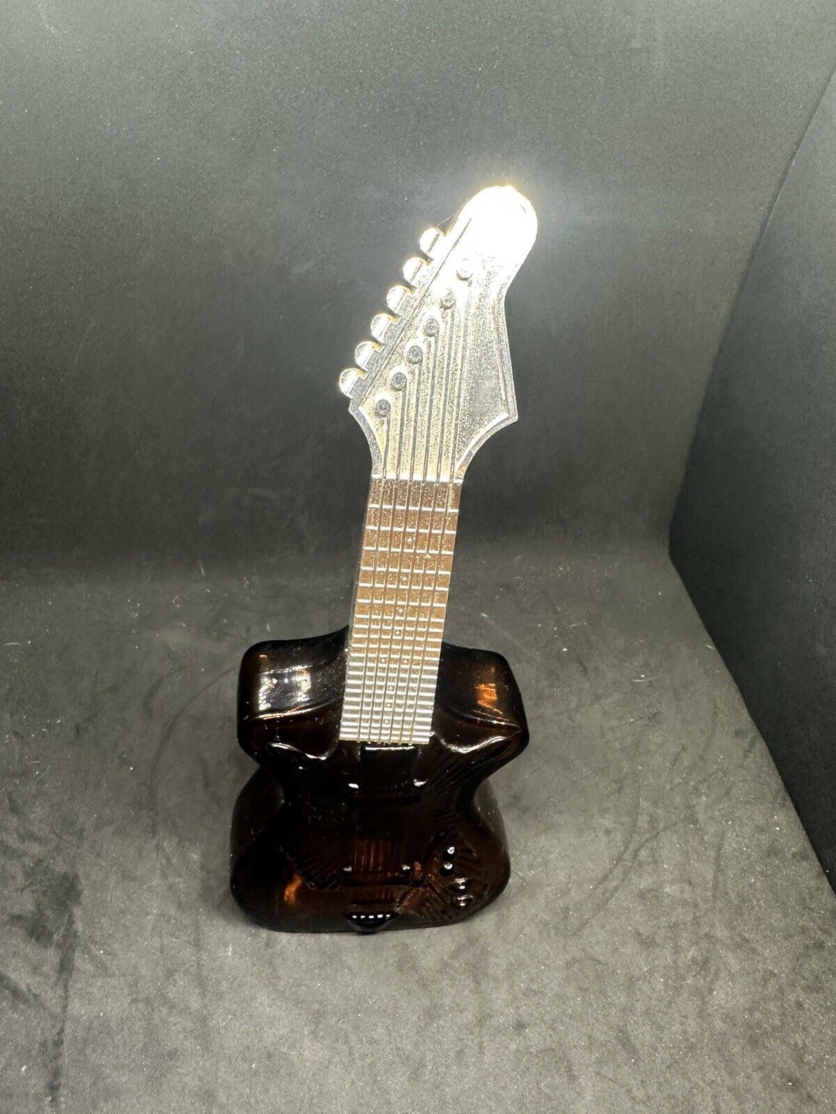 Avon Guitar Shaped Glass Bottle-EMPTY