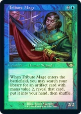 MTG FOIL Tribute Mage Retro Frame  - Modern Horizons #73
