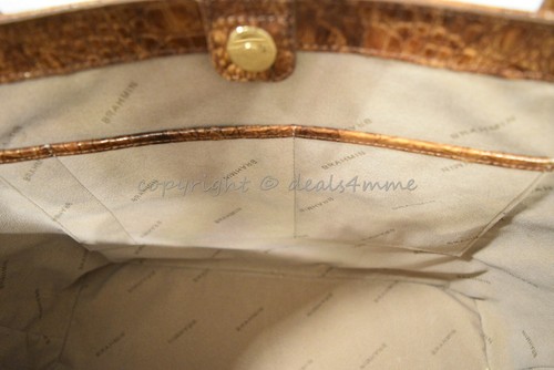 Brahmin Athena Leather Tote/Shoulder Bag With Detachable Pouch Tamarind Melbourn - Picture 8 of 12