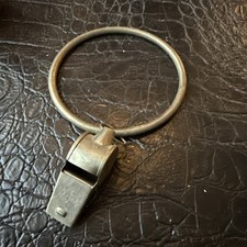 Vintage "The Jailers Key Ring" and "The Policeman's" Whistle Brass 