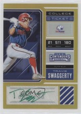 2018 Panini Elite Extra Edition Gold Prizm 6/10 Travis Swaggerty #TS Auto hg6