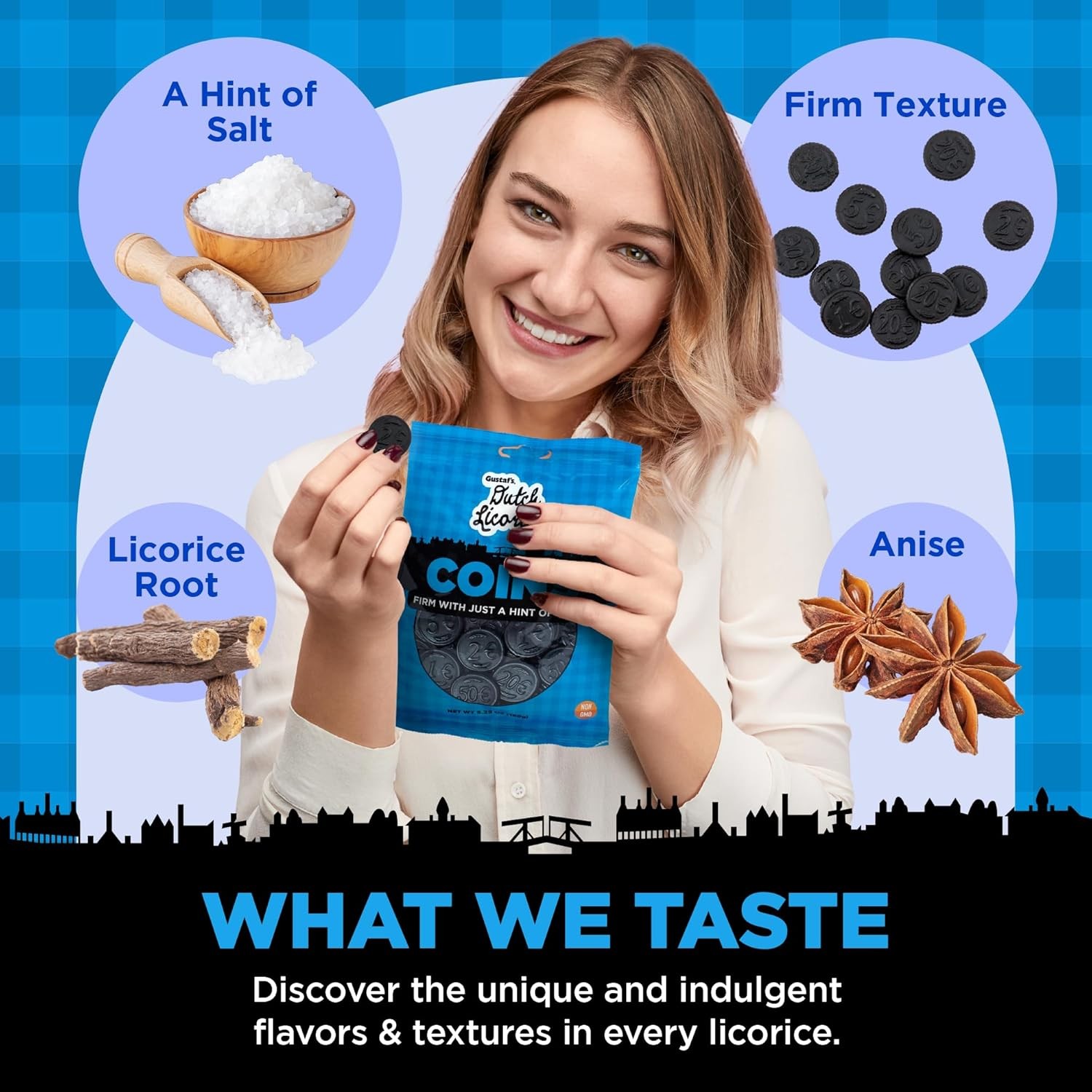 Gustaf's Salted Dutch Licorice Coins - 12 Pack of 5.2oz Bags - Black... 