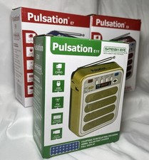 Pulsation Bluetooth FM Radio Speaker USB TF Card Rechargeable 1200mAh New