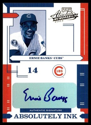 2004 Playoff Absolute Memorabilia Absolutely Ink Ernie Banks Auto 087/100
