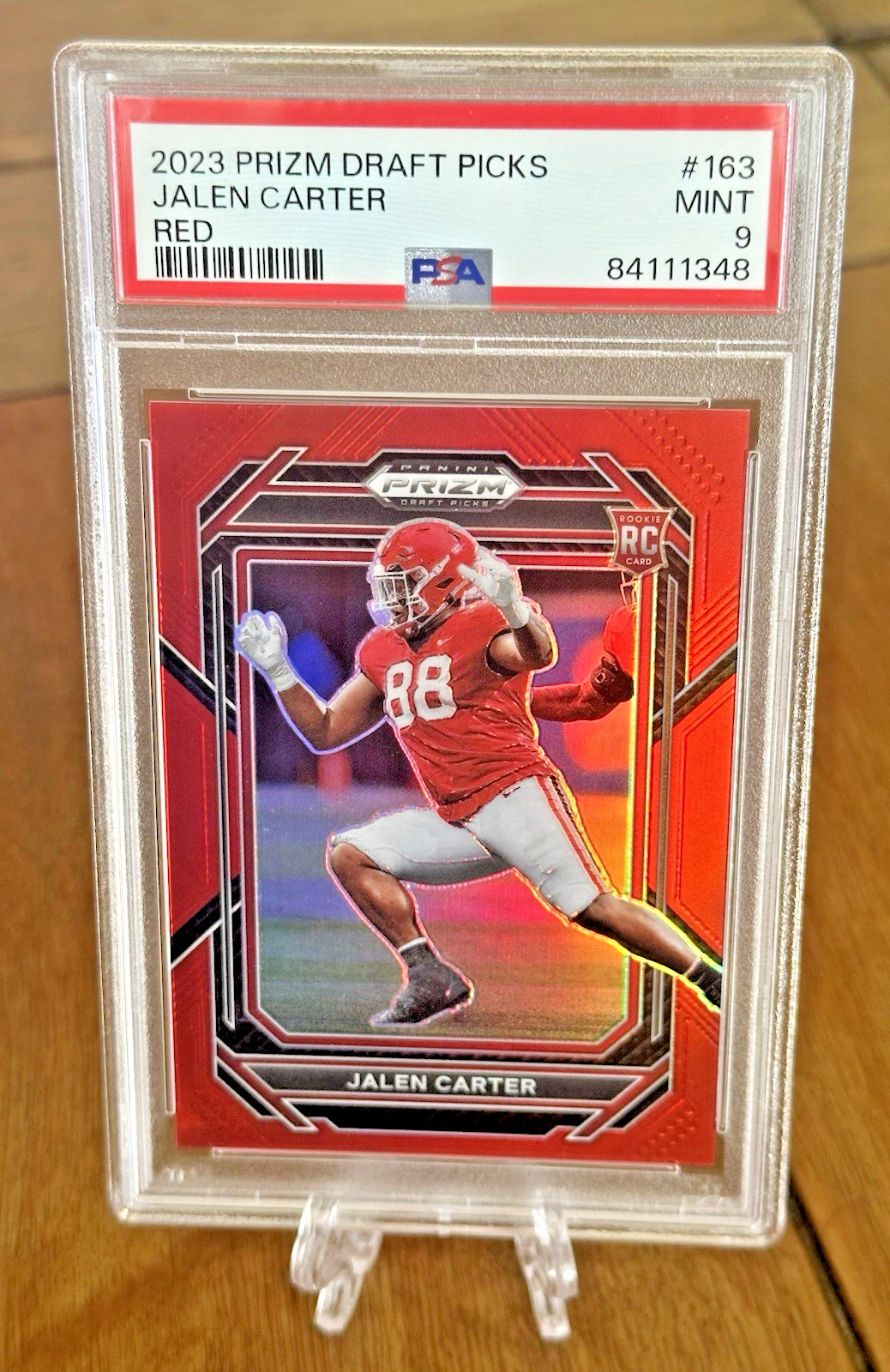 2023 Panini Prizm Draft Picks - Jalen Carter #163 Red Prizm /299 (RC)