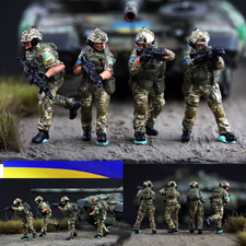 Handmade 1/72 Ukrainian Combat Group Mercenaries 4-Persons Finished Model