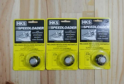 HKS Speedloader; NEW; 22-HR; 9-Shot; 22 LR; 3 Pack; Fast & Dependable
