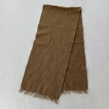 Holt Renfrew Cashmere Wool Scarf Beige Made in Scotland 11X52