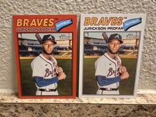 2026 Topps Heritage Jurickson Profar #51 Red Border & Base Atlanta Braves