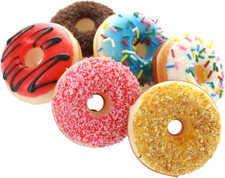 Giftexpress 6 Pcs Realistic Artificial Toy Donuts, Scented Fake Donuts, Assorted
