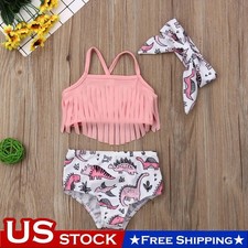Toddler Girl Swimwear Kid Tankini Bikini Bathing Suit Swimsuit Swimming Outfit