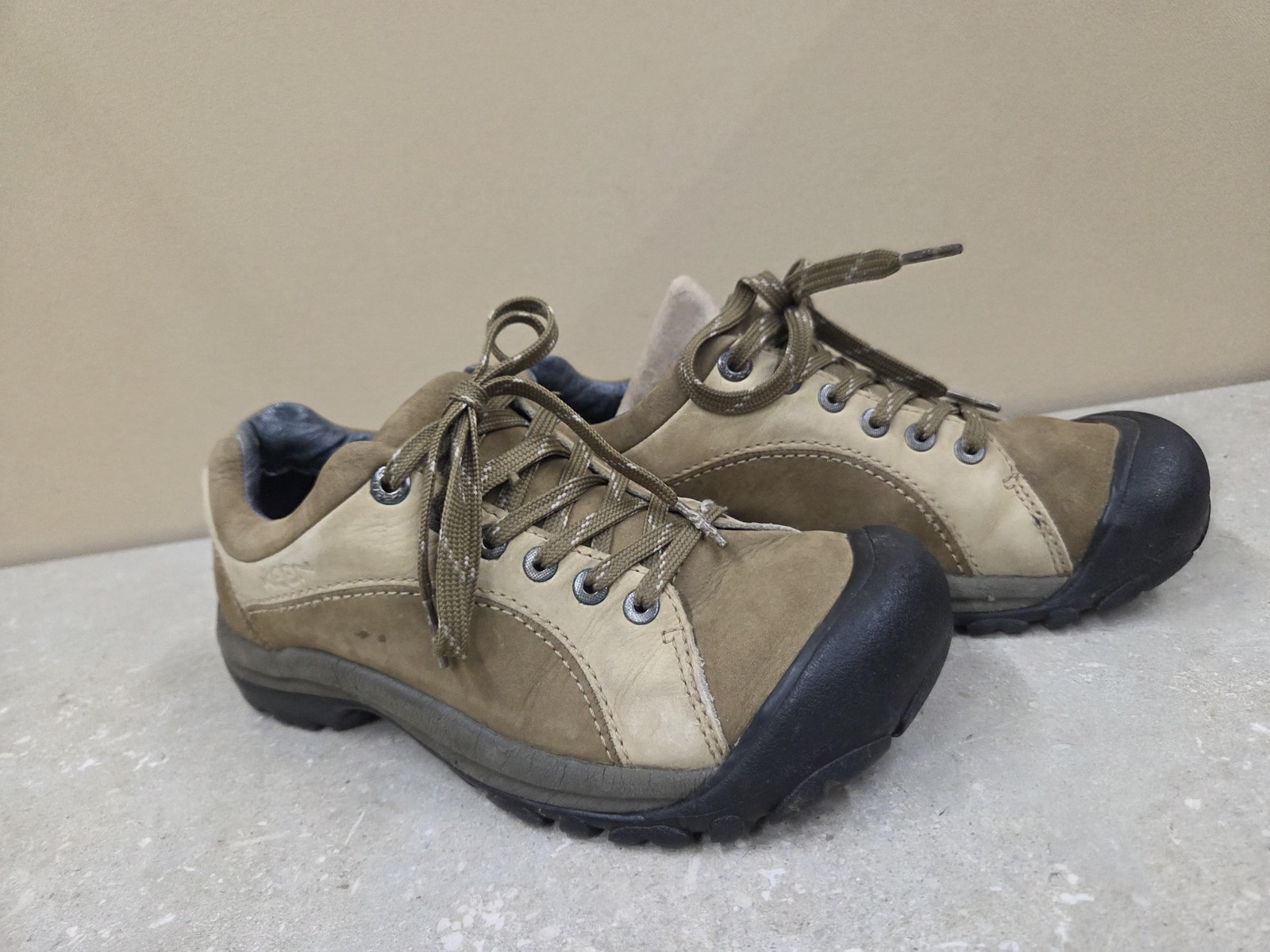 Scarpe Keen donna taglia 8 marroni pelle stringate outdoor escursionismo trail comode