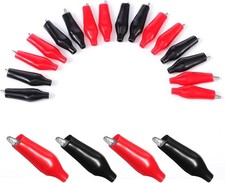 Insulated Alligator Clips Red Black Electrical Test Clips