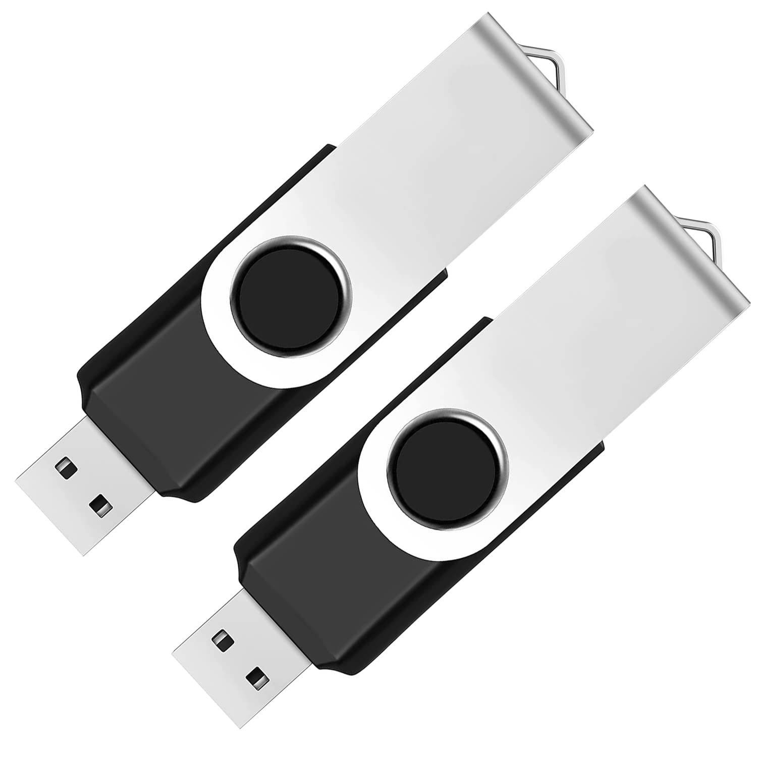 2 Pack 64GB USB Flash Drive USB 2.0 Thumb Drives Jump Drive Fold Storage Memo...