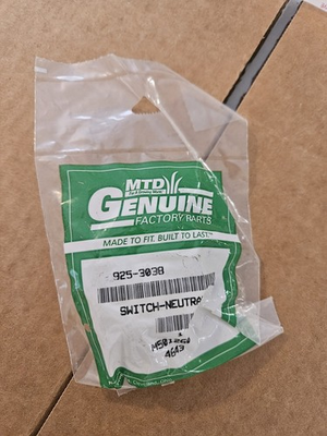 #ad Cub Cadet Nuetral Start Switch 925 3038 $70.00