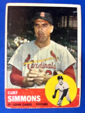Curt Simmons 1963 Topps Baseball - Cardinals
