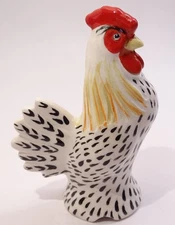 ENGLISH CHICKEN FARM Stuart Bass Pie Bird Vent * White Banty Bantam Rooster