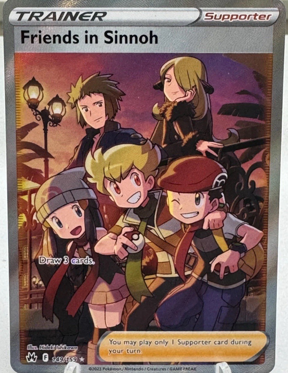Friends In Sinnoh 149/159 Pokemon Trainer Crown Zenith Full Art English NM Holo