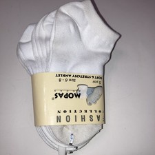 WOMEN/BOYS UNISEX, Cotton No Show socks 5 Pairs, solid White Socks Sock Size 6-8