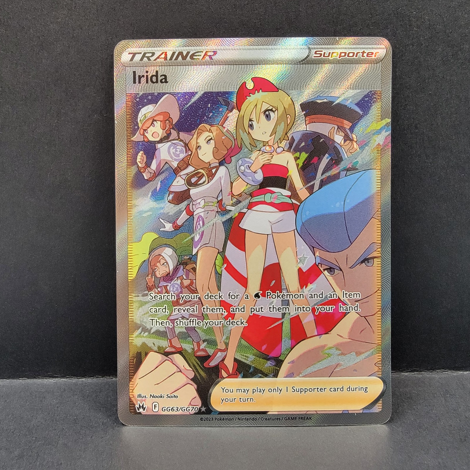 Irida GG63/GG70 Crown Zenith Galarian Gallery Ultra Rare Full Art Supporter