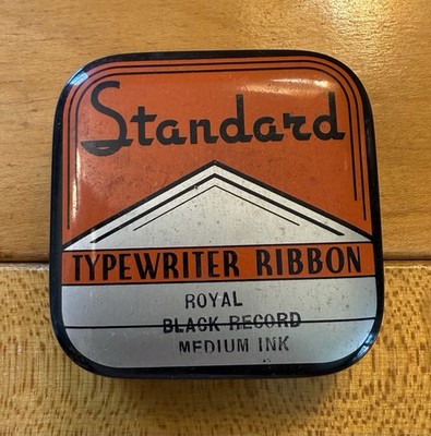Antique Typewriter Ribbon Tin -Art Deco standard
