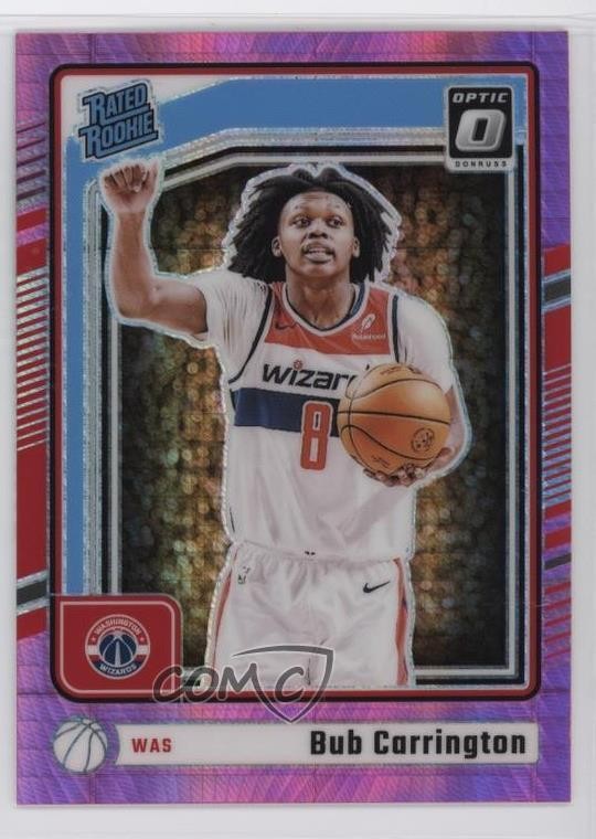 2024 Panini Donruss Optic Rated Rookie Pink Hyper Prizm Bub Carrington #273 1pk2