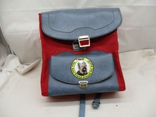 Vintage McNeill Schulranzen Rucksack – Rot/Blau – Unbenutzt