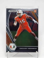 !!!      GREGORY ROUSSEAU   PRIZM  FOOTBALL ROOKIE  CARD $$