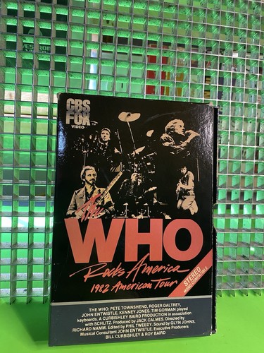 The Who Rocks America 1982 American Tour VHS CBS/FOX Drawer Box 1st Release 122 - Picture 1 of 4