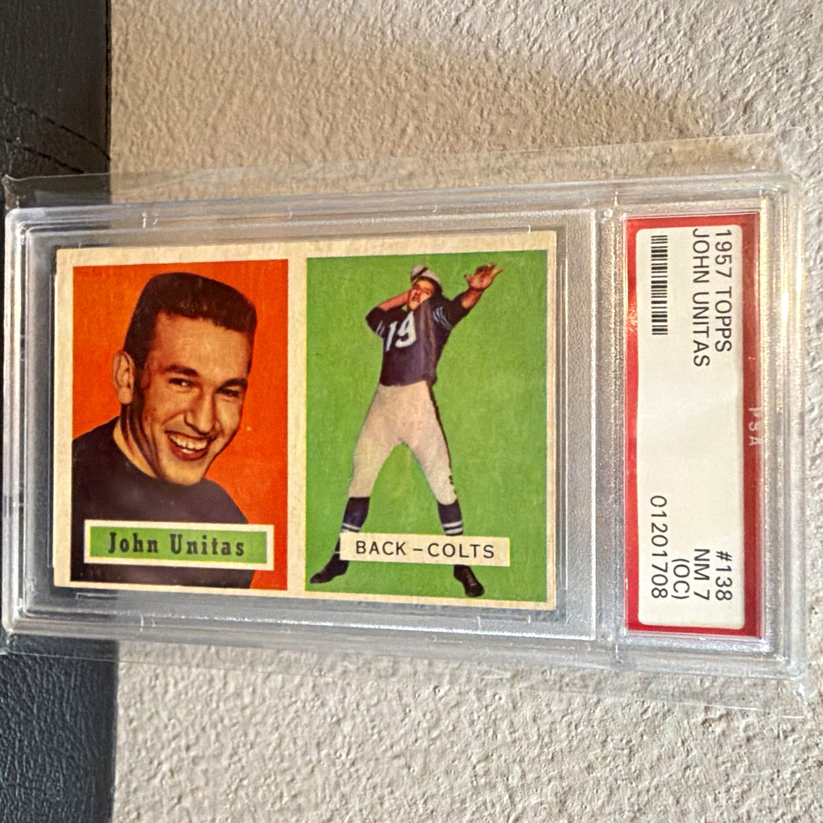 Topps 1957 John Unitas Rookie #138 Graded Baltimore Colts NFL Football