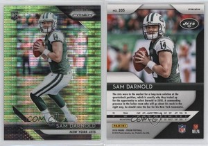 2018 Panini Prizm Rookie Neon Green Pulsar Prizm Sam Darnold #203 Rookie RC