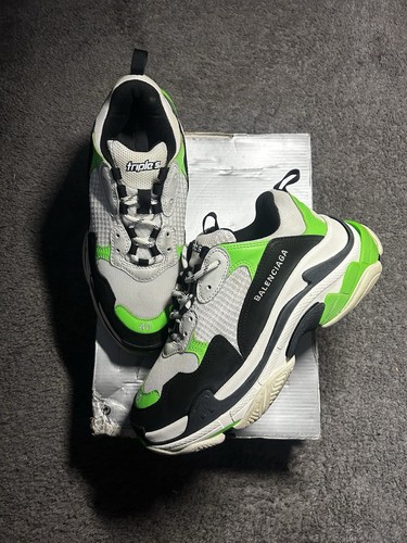 Balenciaga Triple S Green Black Size 40 EU 8.5 Mens 524039