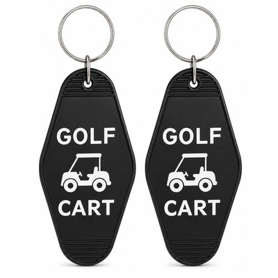 2 Pack Golf Gifts Keychains for Men Women Golf Cart Keychain Plastic Retro Mo...