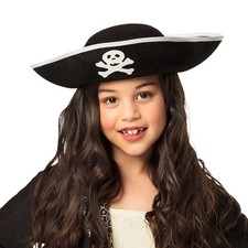 Boland 10102866 Piratenhut Children's Pirate hat, Black, Standard Size