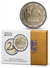 2 euro Coin - Proof Monnaie Vatican 2025 BE - 550 eme Anniversaire Michel Ange